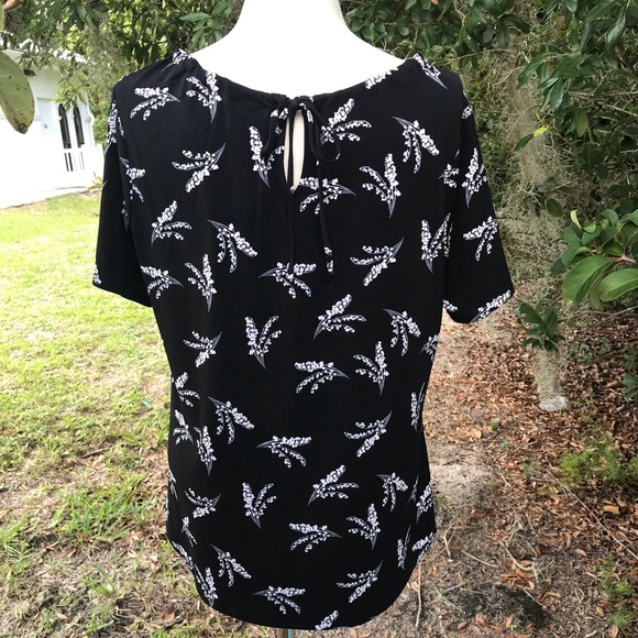 Worthington Short Sleeve XLarge Floral Blouse - Picture 3 of 4